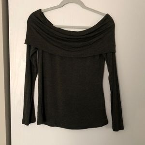 Off the shoulder, super soft long sleeved shirt